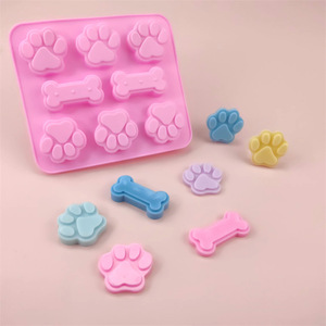 Moule en silicone rectangulaire en forme d'os de chat, antiadhésif, résistant à la chaleur, écologique, pour pâtisserie, crème glacée, gelée, pudding, savon, gâteau - Product Image 3