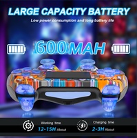 Kontroler Game Ergonomis Nirkabel RGB 6-Axis Gyro Getaran Ganda Sensor Gerak untuk PC Baterai 600mAh Grosir Dukungan Kustom