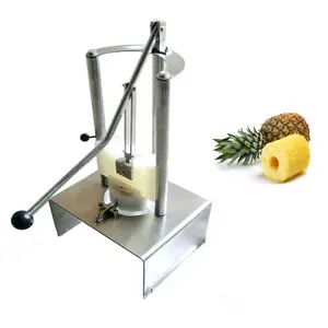 Peladora manual de piña fresca, pelador de piña con cortador de piña de acero inoxidable 304, máquina cortadora de piña