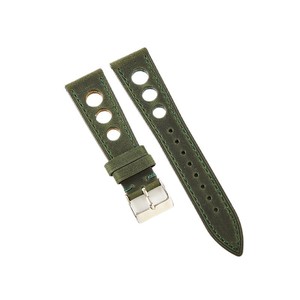 Bracelet de montre en cuir Crazy Horse pour homme, fait main, respirant, perforé, à libération rapide, bracelet de remplacement - Product Image 2