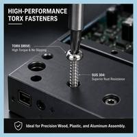 SUS304 SS Torx Pan Head Self-Tapping Screw GB6720, Baut Pengunci Bintang Anti-Korosi untuk Perakitan Kayu Plastik Aluminium.