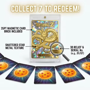 Carte Métallique Dragon Z Ultra Premium en Gros, Système de Rédemption 7 Étoiles, Numéro de Série Limité, Carte 35PT, Collection <span class=keywords><strong>Anime</strong></span> TCG - Product Image 1