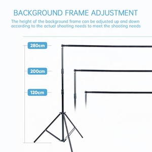 Chuyên nghiệp di động có thể gập lại 2x2m Nhiếp ảnh Backdrop đứng studio thiết bị chụp ảnh ánh sáng nhấp nháy cho live streaming - Product Image 2