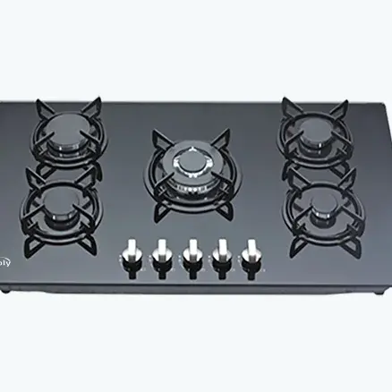 OEM kompor Gas portabel, kompor Gas portabel 5 Burner untuk industri luar ruangan, harga grosir, kompor gas tempered glass