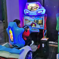 Machine de jeu de course de chariot de vitesse de jeu vidéo 3D à pièces personnalisées à 2 joueurs