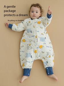 <span class=keywords><strong>Gigoteuse</strong></span> bébé toutes saisons en coton matelassé épais avec jambières séparées anti-gigotement et manches amovibles - Product Image 1