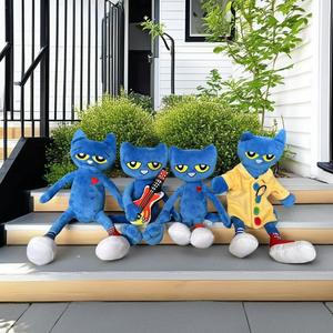 Petes le chat peluche jouet dessin animé Figurine chat bleu peluche poupée petite enfance éducation livre d'images poupée - Product Image 6