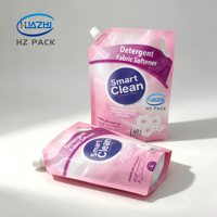 Pochette Doypack haute capacité avec bec verseur, étanche, de qualité alimentaire, en matériau personnalisé, pour lessive et produits corporels/mains