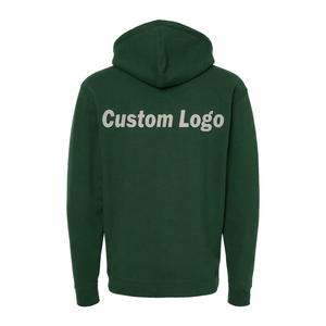 Sudadera con Capucha Verde para Hombre, Corte Regular, Felpa de Algodón, Informal, con Bolsillo, para Otoño, Fabricante Mayorista - Product Image 2