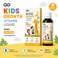 Vitamine liquide pour la croissance des enfants sans sucre, végétalienne, sans OGM, marque privée, pour une nutrition quotidienne et une croissance optimale, fabricant OEM