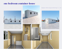 Maison modulaire moderne en conteneur maritime de 40 pieds avec salle de bain et cuisine, option bureau à domicile et bureau, robuste et durable