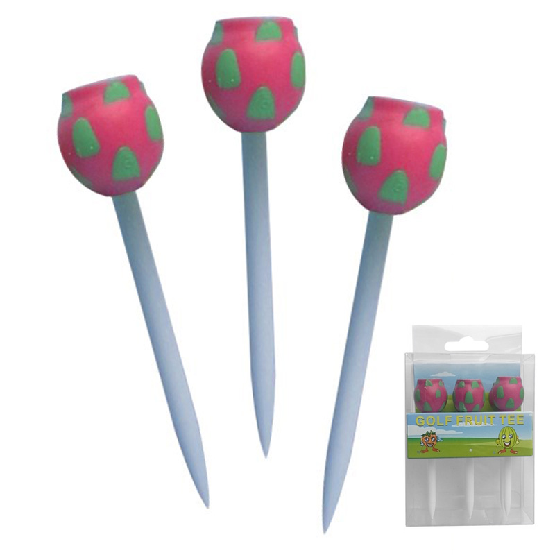 2021 high quality 83mm plastic fruit shaped golf tee accessories for golf course