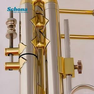Tromba Professionale Bb a Tre <span class=keywords><strong>Colori</strong></span> (Rame Fosforoso/Rame Bianco/Ottone) con Pistone in Monel, Adatta per Performance/Scuola/Orchestra - Product Image 5