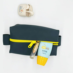 Bolsa de Maquillaje Impermeable de Silicona con Cierre, de Gran Capacidad, para Guardar Brochas y Cosméticos, con Compartimento para Monedas, para el Baño - Product Image 4