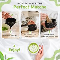 Ensemble fouet à matcha en bambou avec cuillère en bambou et cuillère à bec (Chashaku) – Brosse à matcha durable en bambou pour le thé matcha – Compostable et écologique