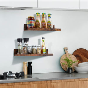 Juego de 5 estantes flotantes para el hogar para decoración de pared, almacenamiento, estantes de madera montados en la pared para dormitorio - Product Image 2