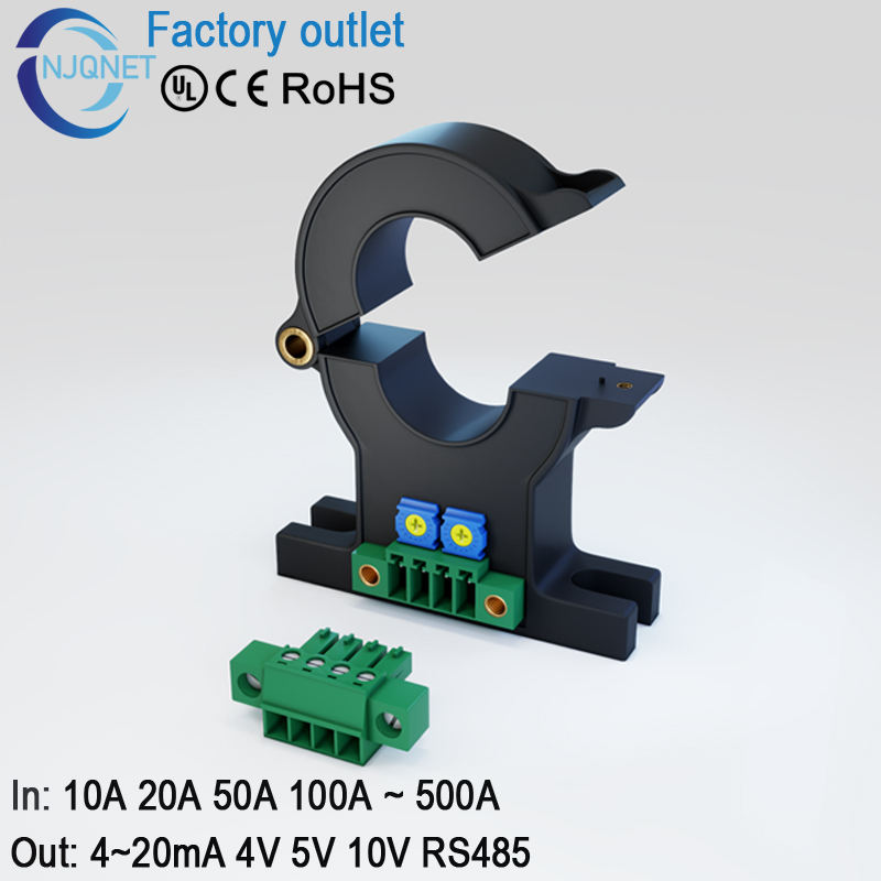 Hall Current Transducer AC DC 5A 10A 20A 50A 100A 200A 300A / 4-20mA 5V 10V RS485 Current Transformer Hall Effect Current Sensor