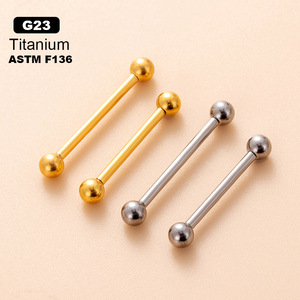 Clover G23 F136 Titanio 1.6*16 MM Filettatura Interna Barbell Industriale per <span class=keywords><strong>Piercing</strong></span> al Lingua <span class=keywords><strong>Gioielli</strong></span> per Body <span class=keywords><strong>Piercing</strong></span> - Product Image 1