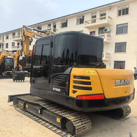 Mini-excavatrice sur chenilles Sany SY55 SY55C d'occasion de marque chinoise, 5 tonnes, en bon état, vendue à prix réduit