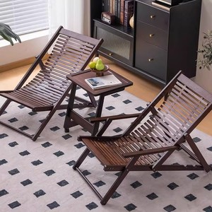 Recliner for beach, balcony, home, leisure, folding, <b>bamboo</b> chair, comfortable cool chair, napping, lazy person, - Product Image 5