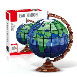 새로운 도착 작은 빌딩 블록 글로브 장난감 글로브지도 모델 건물 지구 교육 조립 장난감 벽돌 크리 에이 티브 시리즈