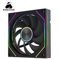 Ventilateur de refroidissement AntarcChill Black 120 mm PWM, haut débit d'air, faible bruit, roulement hydraulique, ventilateur de boîtier PC, fabrication OEM directe d'usine