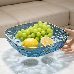 Fruit Plate 20cm <b>Plastic</b> Luxury Design For Home Living Room Office Snack Display - Product Image 4