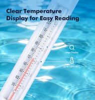 Neues Design Wasserbad-Thermometer Einfach zu Bedienendes Außenpool-Thermometer für Schwimmbäder zur Vermeidung von Ablaufen