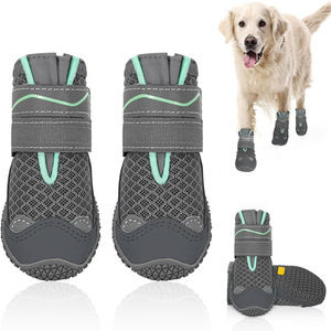 Chaussures pour chien Bobite, motif uni, sport, écologiques, antidérapantes, toutes saisons, en cuir et caoutchouc, modernes, imperméables - Product Image 2
