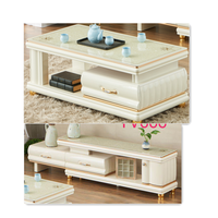 Ensemble de table basse carrée pour salon, design moderne chinois, table basse pour la maison, 3 ans, rectangle, 0.11