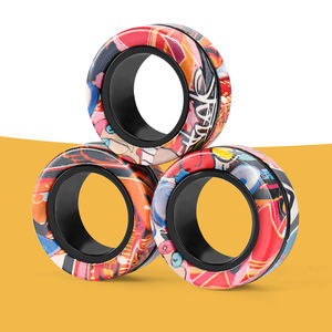 Nueva 3 piezas magnético Spinne <span class=keywords><strong>anillo</strong></span> de Fidget Spinner imán Fidget Juguetes | Juguetes Fidget | Fidget juguetes descomprimir antiestrés magnético anillos de Spinner Juguetes - Product Image 3