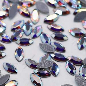 Alta Qualidade <span class=keywords><strong>Swarovski</strong></span> 2200 Navette Flatback Cristais Alto Brilho Strass Espumante Austríaco para Vestuário Decoração Bagagem - Product Image 2