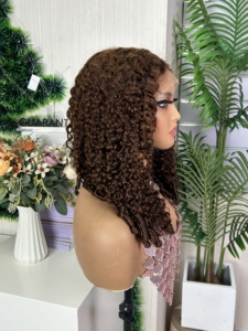 High Density 300% 5x5 Lace Closure <b>Wig</b> Super Double Drawn <b>Pixie</b> Curly 18inch SDD Human Hair <b>Wigs</b> for Black Women - Product Image 2