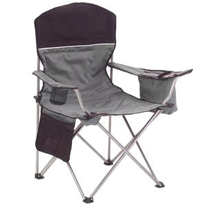 เก้าอี้ชายหาดพับได้ Wuyi สีเทา พกพาสะดวก น้ำหนักเบา ทนทาน เหมาะสำหรับตั้งแคมป์กลางแจ้ง พร้อมที่วางแขนและช่องเก็บของ - Product Image 1