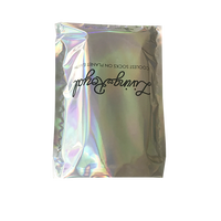Pochette en plastique personnalisé métallisé arc-en-ciel brillant scellable expédition enveloppe pour petite entreprise Mylar sac en plastique holographique