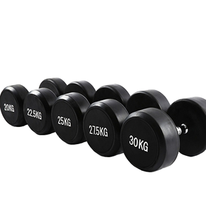 Mancuernas fijas de cabeza redonda recubiertas de acero de 2,5-50kg/60kg, equipo de Fitness comercial, brazos y pesas libres de cuerpo - Product Image 4
