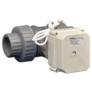 Válvula de bola mini de PVC de 2 vías con actuador de plástico, sellado de PTFE de dos piezas, 1-1/2" DN40, 3/4/7 hilos, AC110-230V, Zhejiang - Product Image 5