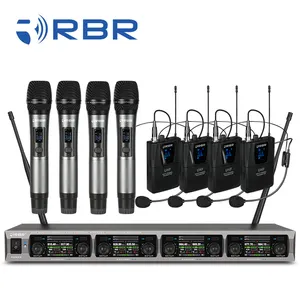 Circuito digital bm7078 uhf, 8 canais 600 frequência headset sem fio microfone sistema para eventos da igreja