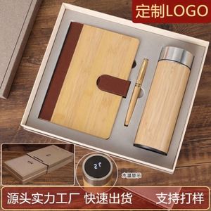 2025 Bamboo <b>A5</b> <b>Note</b> <b>Book</b> Custom Logo Diary Journal Writing Notebook Business Gift Set with Line - Product Image 4
