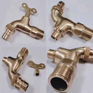 <span class=keywords><strong>Robinet</strong></span> moderne tout en cuivre verrouillable de 4/6 pouces <span class=keywords><strong>Robinet</strong></span> d'évier <span class=keywords><strong>extérieur</strong></span> antivol avec <span class=keywords><strong>clé</strong></span> en fer Surface polie pour usage en cuisine - Product Image 3