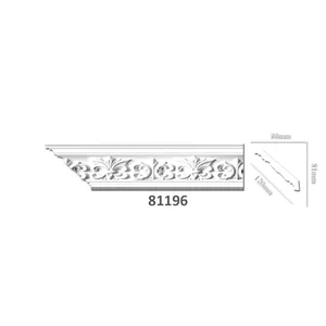 81196 Trung Quốc Polyurethane Trang Trí Khuôn Trần Cornice Pop Trần Thiết Kế cho Hội Trường Trang Trí Nội Thất