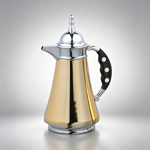 Dallah Pot in Metallo con Rivestimento in Vetro da 0.6L e 1.0L per Rituali Sacri, Ideale per Moschee, Festival, Catene di Negozi e Ipermercati del Golfo - Product Image 1