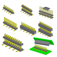Connecteur femelle à broches simples SMT, emballage en bobine, compatible avec la soudure par refusion, alimentation directe, multiprise multi-broches