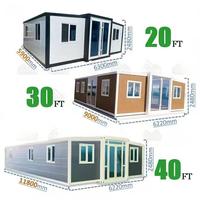 Maison mobile en conteneur d'acier de 10 pieds sur 20 pieds, deux chambres, extensible, préfabriquée, avec remorque