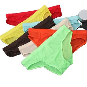 Fournisseur d'usine Nouveaux caleçons pour hommes avec soie glacée <span class=keywords><strong>ultra</strong></span> douce Sexy taille basse Mini string <span class=keywords><strong>transparent</strong></span> <span class=keywords><strong>Bikini</strong></span> pour M-3XL - Product Image 1