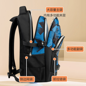 Sesame Baby Laptop <b>Backpack</b> 15 Inches Waterproof Geometric Pattern Schoolbag For <b>Kids</b> Unisex Travel Outdoor Use - Product Image 3