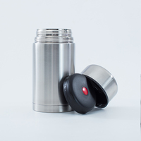 Casserole à mijoter en acier inoxydable à double paroi de 1000 ml avec logo personnalisé, idéale pour les voyages en plein air et le camping