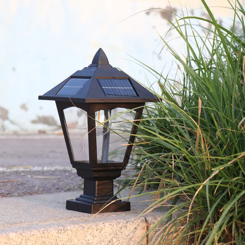 Hot Sale Lawn Bollard Commercial Industrial Lamp Outdoor Waterproof IP65 Garden Light Solar Led Pillar Lights
