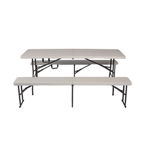 <span class=keywords><strong>Table</strong></span> pliante rectangulaire portable en plastique de 6 pieds pour pique-nique, mariage et banquet, de <span class=keywords><strong>haute</strong></span> qualité, légère, pour l'extérieur, de la marque Factory Outdoor Furniture. - Product Image 4