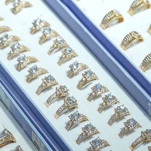 Anello da Donna XUPING Gioielli all'Ingrosso Placcato Oro Coreano 14k 18k 24k di Tendenza con Fiocco Cuore Corona Rosa per Fidanzamento e Matrimonio - Product Image 4